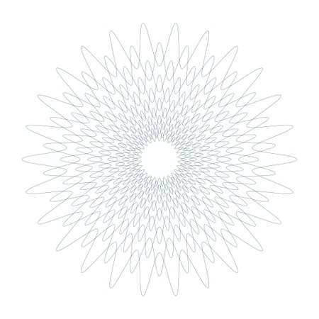 Vector round Guilloche elements for certificate or diploma and currency designのイラスト素材