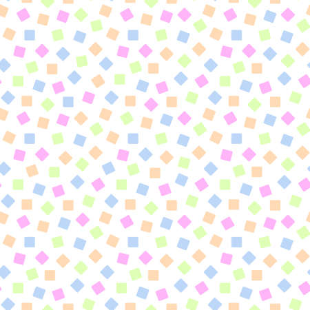 Abstract multicolored seamless pattern. Mosaic background of square blocksのイラスト素材