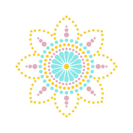 Vector dot painting mandalas. Aboriginal style of dot paintingのイラスト素材