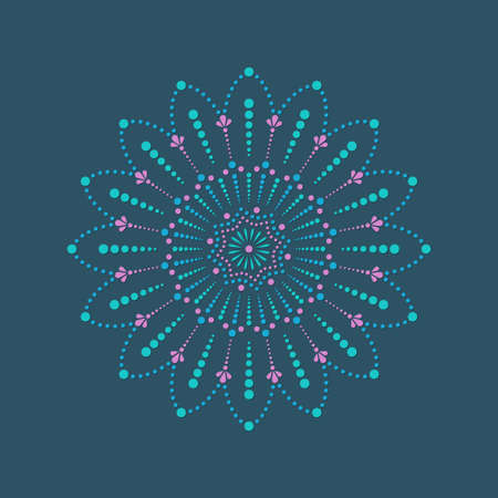 Vector dot painting mandalas. Aboriginal style of dot paintingのイラスト素材