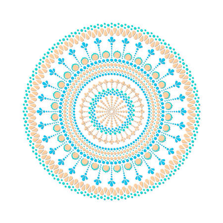 Vector dot painting mandalas. Aboriginal style of dot paintingのイラスト素材