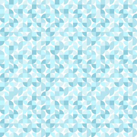 Geometric minimalistic seamless vector pattern. Blue monochrome abstract flat scandinavian pattern. Winter bacgroundのイラスト素材