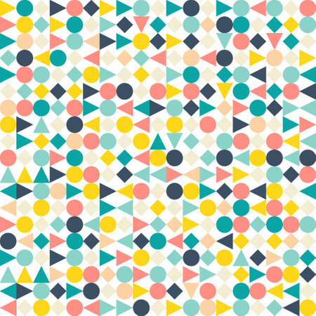 Vector seamless geometric pattern. Abstract flat design. Minimalistic scandinavian pattern.のイラスト素材