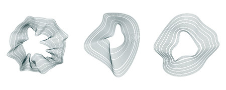 Future morphing lines set. Abstract vector backgrounds set with guilloche. Useful for banknote,...