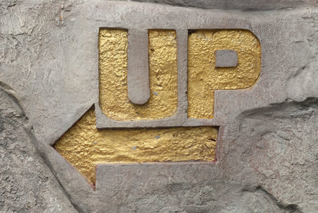  stone background with sign