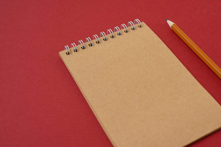 Top view spiral notebookの写真素材