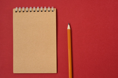 Top view spiral notebookの写真素材