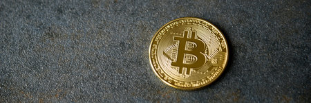 Crypto currency Gold Bitcoin - BTC - Bit Coin.