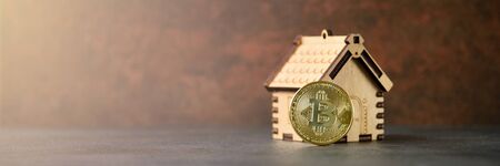 Crypto currency Gold Bitcoin - BTC - Bit Coin.の写真素材