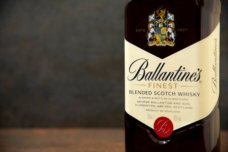 Ballantines whisky produced by Pernod Ricard in Dumbarton, Scotlandのeditorial素材