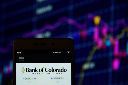 Bank of Colorado logo on the smartphone