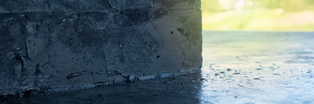 covered with a layer of waterproofing masticの写真素材