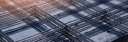 metal mesh folded into a flat stack