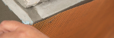 Fiberglass mesh reinforcementの写真素材
