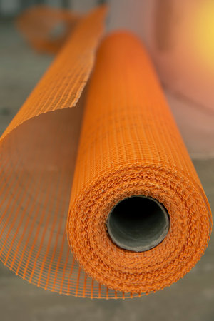 Fiberglass mesh reinforcementの写真素材