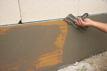 Fiberglass mesh reinforcementの写真素材