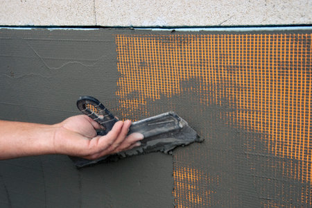 Fiberglass mesh reinforcementの写真素材