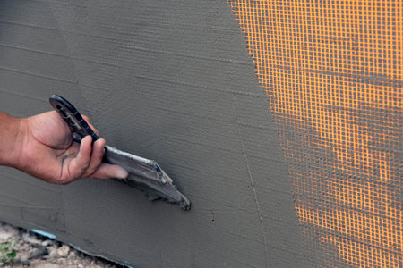 Fiberglass mesh reinforcementの写真素材