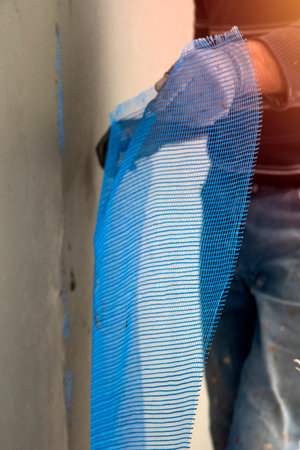 Fiberglass mesh reinforcementの写真素材