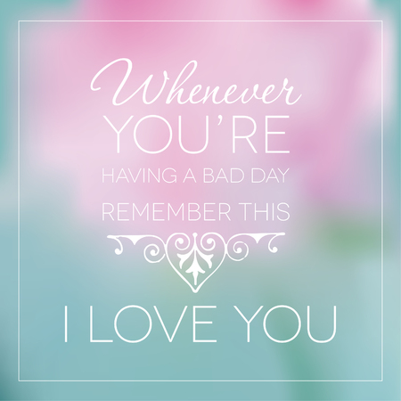 Romantic card on a beautiful blurry background  Vector image  のイラスト素材
