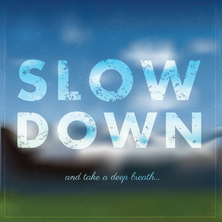 Quotation on smooth blurry background with nature and mountainsのイラスト素材