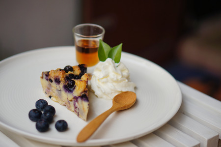 Blueberry cheesecakeの写真素材