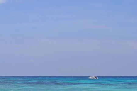 The background of blue sea and skyの写真素材