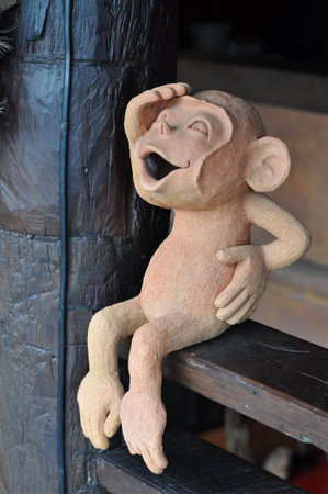 Monkey clay doll