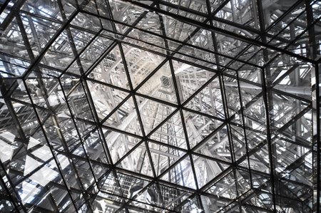Inside the steel tower