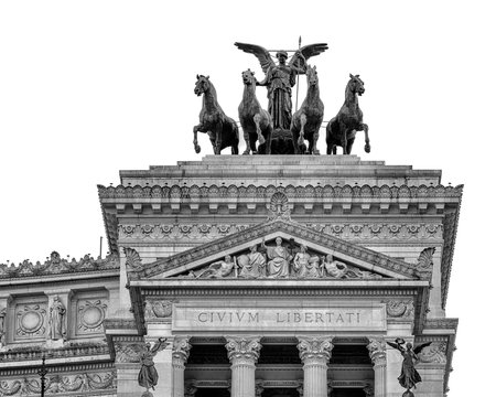 Campidoglio statues in black and whiteのeditorial素材