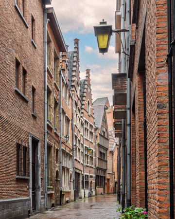Street view of Antwerpen, Belgiumの写真素材