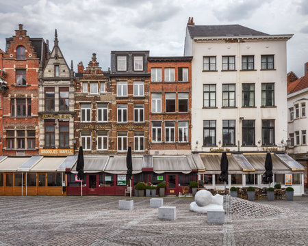 Street view of Antwerpen, Belgiumの写真素材