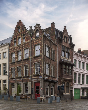 Old buildings in Antwerpen, Flanders, Belgiumの写真素材