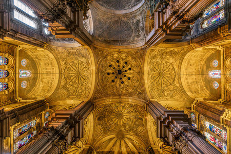 Interior of the Cathedral of Malaga, Spainのeditorial素材