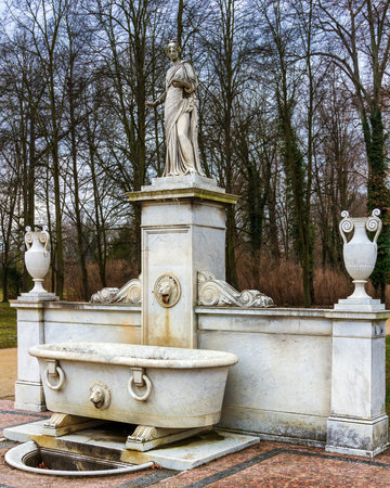 Sculpture in the garden of Sanssouci Palace, Potsdam, Berlin, Germanyのeditorial素材