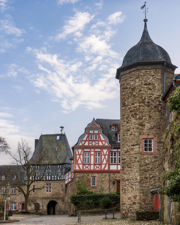 Historic buildings in the Old Town of Nuremberg, Germanyの写真素材