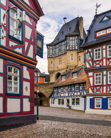 Half-timbered houses in Ridstein, Germanyのeditorial素材