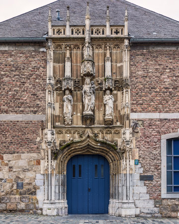Facade of the Church of Our Lady of the Immaculate Conception in the Old Town of Ghent, Belgiumのeditorial素材