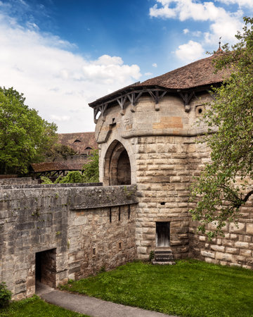 Ruins of the medieval fortified saxon evangelic church in Sibiu, Transylvania, Romaniaの写真素材