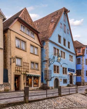 Street view of the old town of Tubingen, Germany in a summer dayのeditorial素材