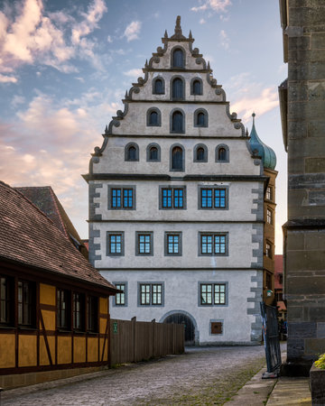 Old Town Hall in Rothenburg ob der Tauber, Germanyの写真素材
