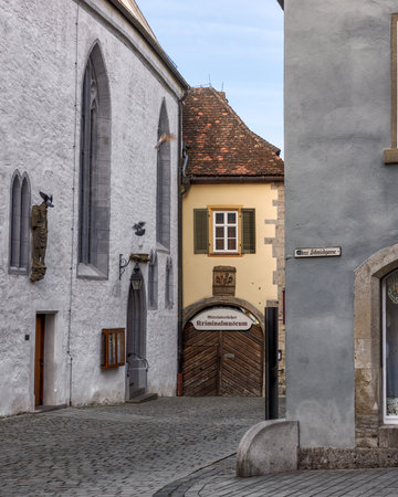 Sighisoara, Transylvania, Romania. Old town street view.のeditorial素材