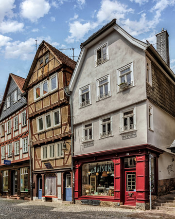 Old town of Rothenburg ob der Tauber, Germanyのeditorial素材