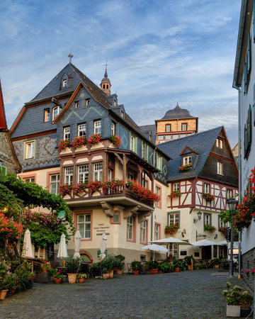 Old houses in the old town of Beilstein, Germanyのeditorial素材
