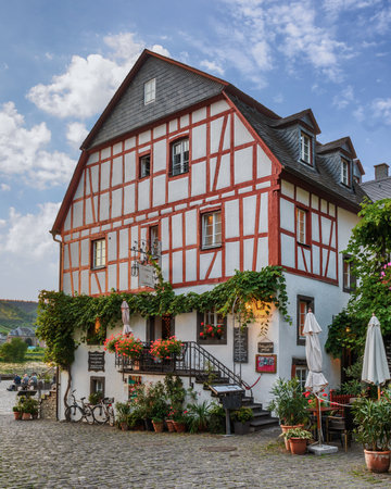 Old houses in the old town of Beilstein, Germanyのeditorial素材