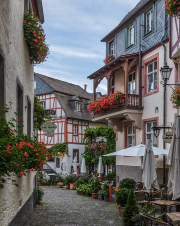 Old houses in the old town of Beilstein, Germanyのeditorial素材