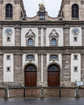 Facade of the Cathedral of Santa Maria Assunta in Madrid, Spainのeditorial素材