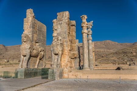 Ancient gate in Persepolis. Iran.の写真素材