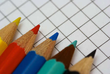 Close up of colorful pencilの写真素材