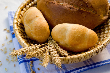 Baked goods. Bread and ears.